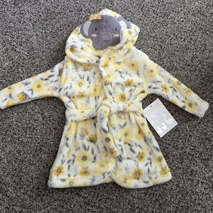 Baby Floral Hooded Robe with Elephant Hood